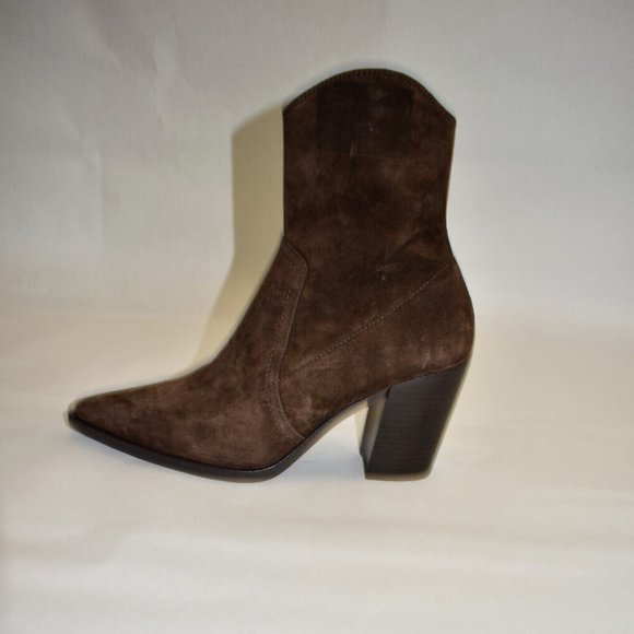 New! JEFFREY CAMPBELL Jolena Western Bootie Brown Suede Size 10 DD294 - Picture 4 of 7